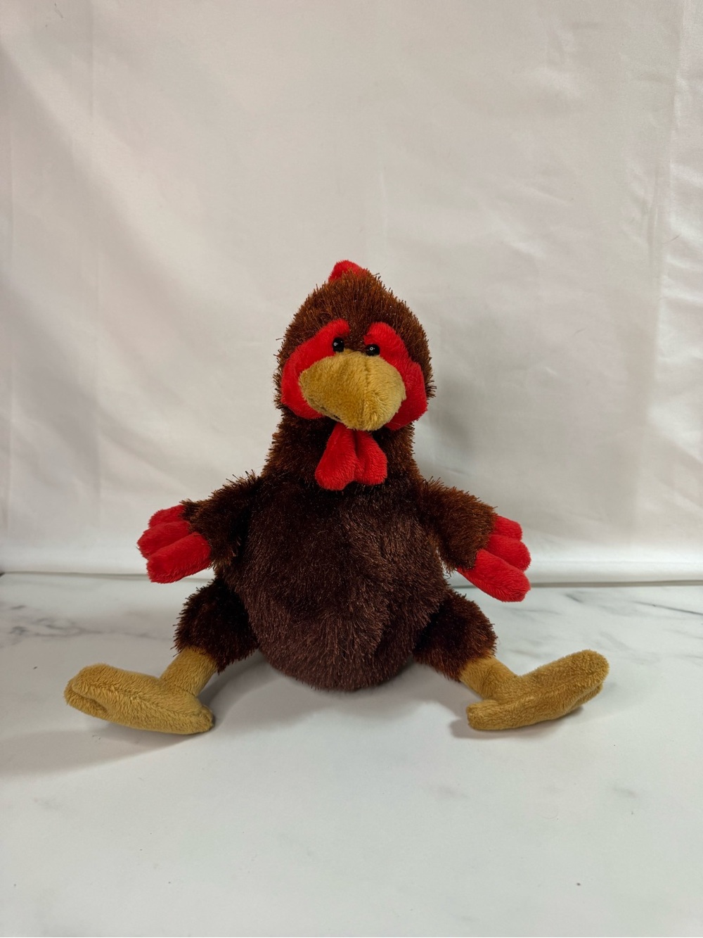 Ganz Webkinz Rooster HM346 Brown Red Chicken Plush Stuffed Animal No Code